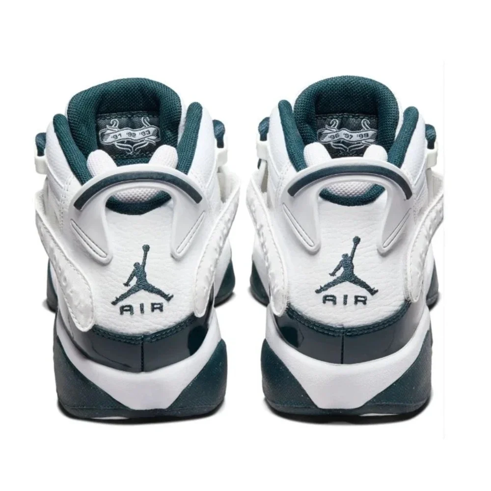 Nike Air Jordan 6 Rings GS Big Kids Size 6Y White/Armory Navy Shoes 323419-147